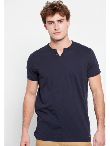 essential t-shirt με λαιμό henley