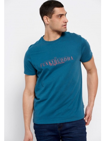βαμβακερό t-shirt με funky buddha τύπωμα