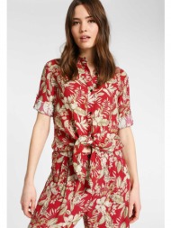 loose fit πουκαμισο με floral τυπωμα