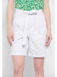 ψηλόμεσο γυναικείο σορτς με δέσιμο μπροστά