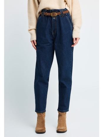 παντελόνι τζιν baggy fit με λάστιχο στη μέση
