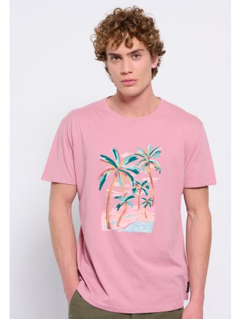 loose fit paint brushed t-shirt από οργανικό βαμβάκι