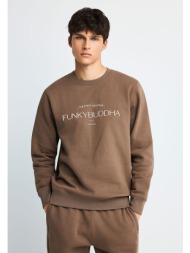 ανδρική μπλούζα φούτερ crewneck με λογότυπο