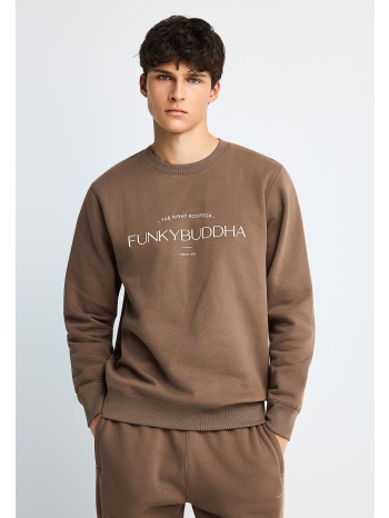 ανδρική μπλούζα φούτερ crewneck με λογότυπο