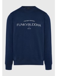 ανδρική μπλούζα φούτερ crewneck με λογότυπο