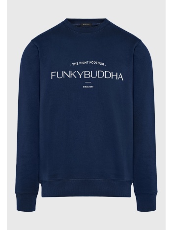 ανδρική μπλούζα φούτερ crewneck με λογότυπο