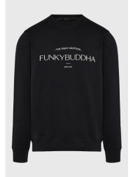 ανδρική μπλούζα φούτερ crewneck με λογότυπο