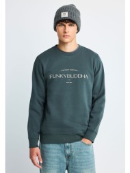 ανδρική μπλούζα φούτερ crewneck με λογότυπο
