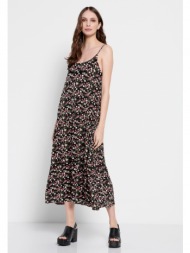 φλοράλ midi φόρεμα