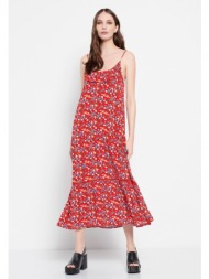 φλοράλ midi φόρεμα