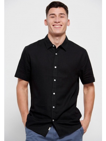 κοντομάνικο λινό πουκάμισο