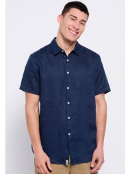κοντομάνικο λινό πουκάμισο