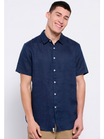 κοντομάνικο λινό πουκάμισο