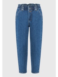 παντελόνι τζιν baggy fit με λάστιχο στη μέση