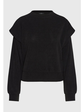 ribbed φούτερ με layered shoulder panels