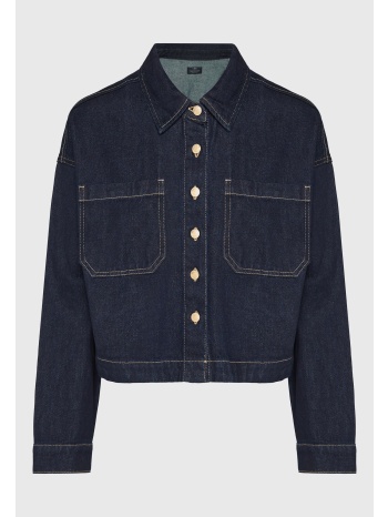 γυναικείο cropped denim overshirt