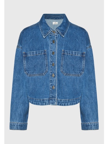 γυναικείο cropped denim overshirt