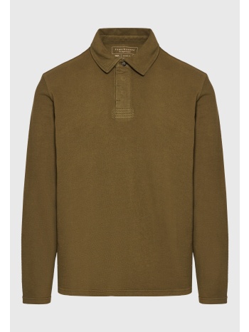 ανδρική μακρυμάνικη polo μπλούζα relaxed fit