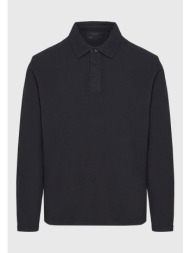 ανδρική μακρυμάνικη polo μπλούζα relaxed fit