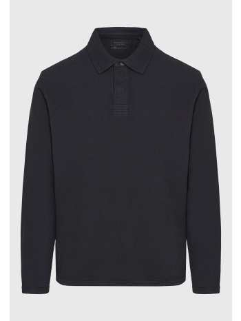 ανδρική μακρυμάνικη polo μπλούζα relaxed fit