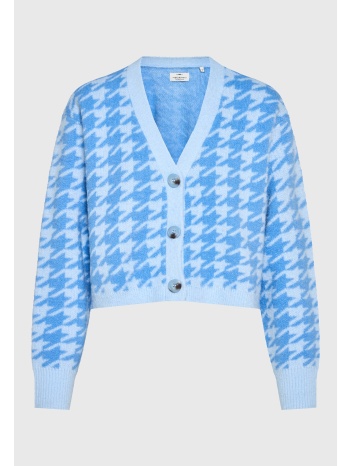 γυναικεία relaxed πλεκτή ζακέτα houndstooth