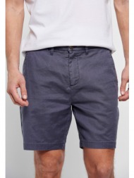 garment dyed linen blend chino βερμούδα