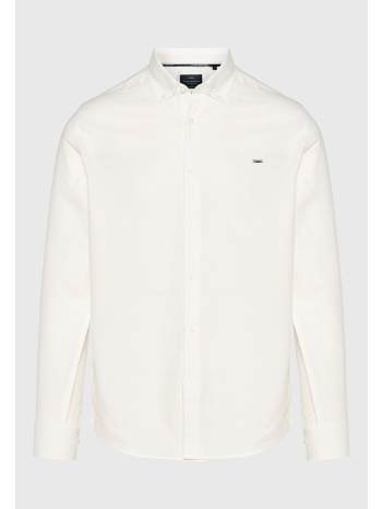 ανδρικό basic πουκάμισo από βαμβάκι με γιακά button-down