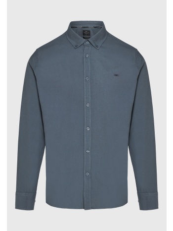ανδρικό basic πουκάμισo από βαμβάκι με γιακά button-down