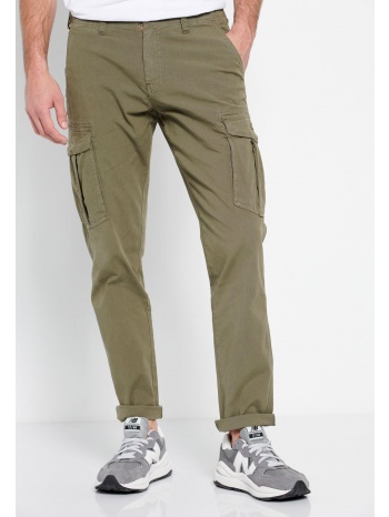 garment dyed cargo παντελόνι σε ζακάρ ύφασμα