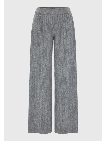 γυναικείο ριμπ πλεκτό wide leg παντελόνι