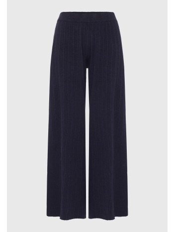 γυναικείο ριμπ πλεκτό wide leg παντελόνι