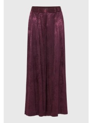 γυναικείο παντελόνι wide leg με ζακάρ σχέδιο