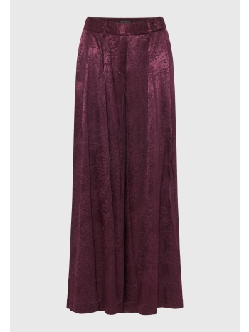 γυναικείο παντελόνι wide leg με ζακάρ σχέδιο
