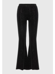 γυναικείο ελαστικό παντελόνι flare fit με λάμψη