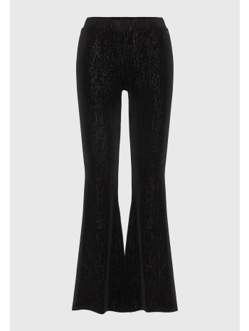γυναικείο ελαστικό παντελόνι flare fit με λάμψη