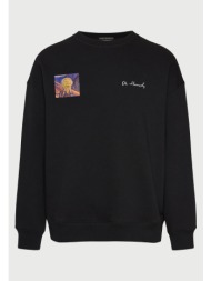 relaxed fit φούτερ crewneck the scream - funky buddha x apoh london