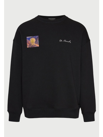 relaxed fit φούτερ crewneck the scream - funky buddha x
