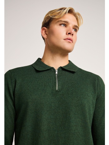 polo wool-blend πλεκτό πουλόβερ με φερμουάρ