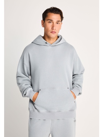 ανδρική μπλούζα φούτερ oversized με κουκούλα