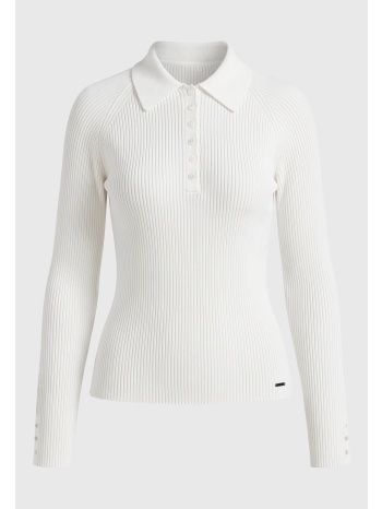 γυναικεία slim fit πλεκτή μπλούζα polo