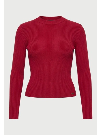 γυναικεία πλεκτή ribbed μπλούζα slim fit