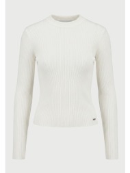 γυναικεία πλεκτή ribbed μπλούζα slim fit