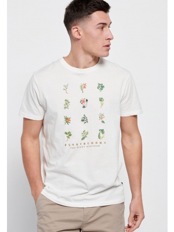 botanic print t-shirt από οργανικό βαμβάκι