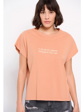 t-shirt από οργανικό βαμβάκι με τύπωμα κειμένου