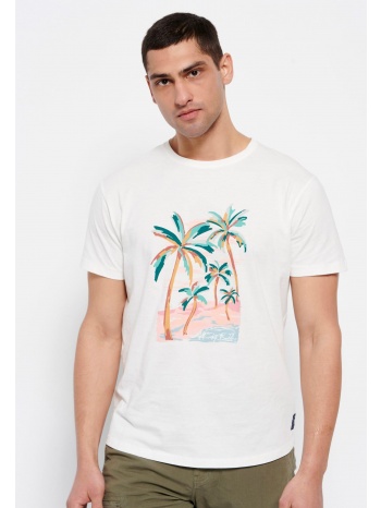 loose fit paint brushed t-shirt από οργανικό βαμβάκι