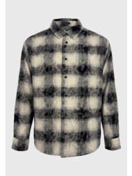 ανδρικό βαμβακερό oversized πουκάμισο shadow plaid