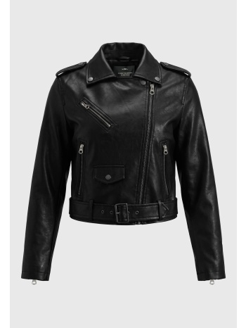 γυναικείο faux leather biker jacket