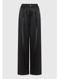γυναικείο σατινέ παντελόνι wide leg με πιέτες