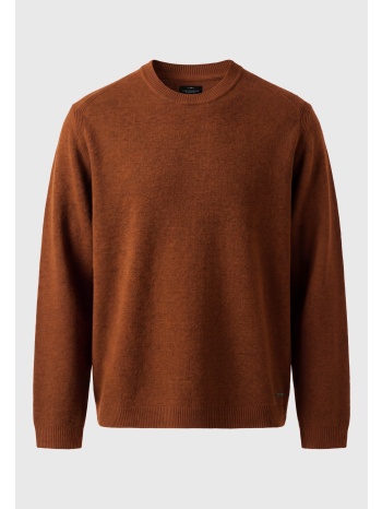 ανδρικό μελανζέ πλεκτό πουλόβερ με crew neck