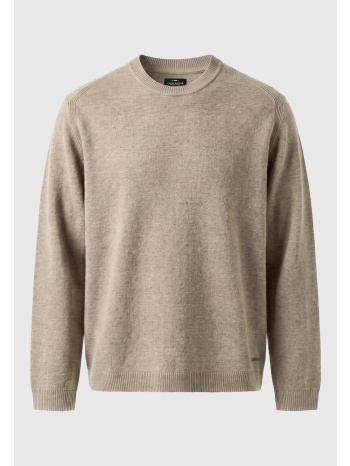 ανδρικό μελανζέ πλεκτό πουλόβερ με crew neck